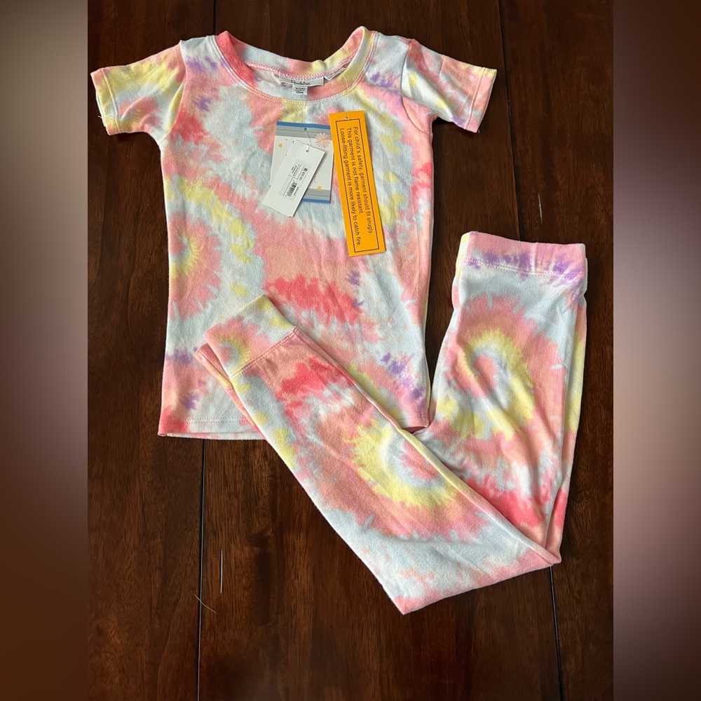 Girls Tye Dye Colorful Pajama Set